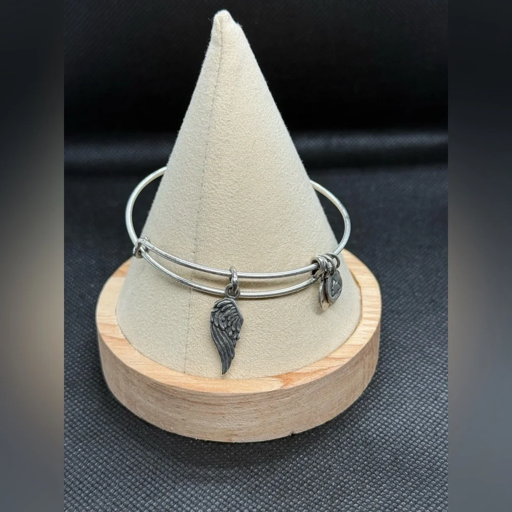 Alex and Ani Silver Bracelet with Wing Charm